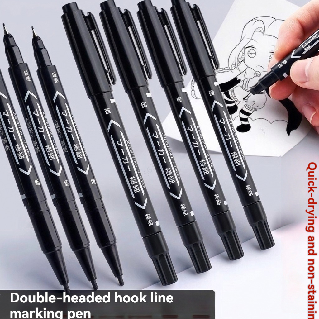 Illustration Marker Set - 3-100Pcs/set Oil Double Tip Art Black