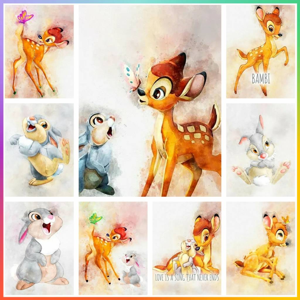 Art Craft Disney - Disney Bambi Thumper Watercolor Diamond Painting