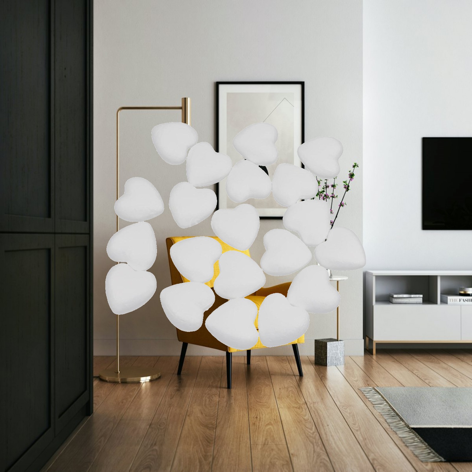 Art Craft Activity - Foam Craft Heart Shaped Polystyrene Balls