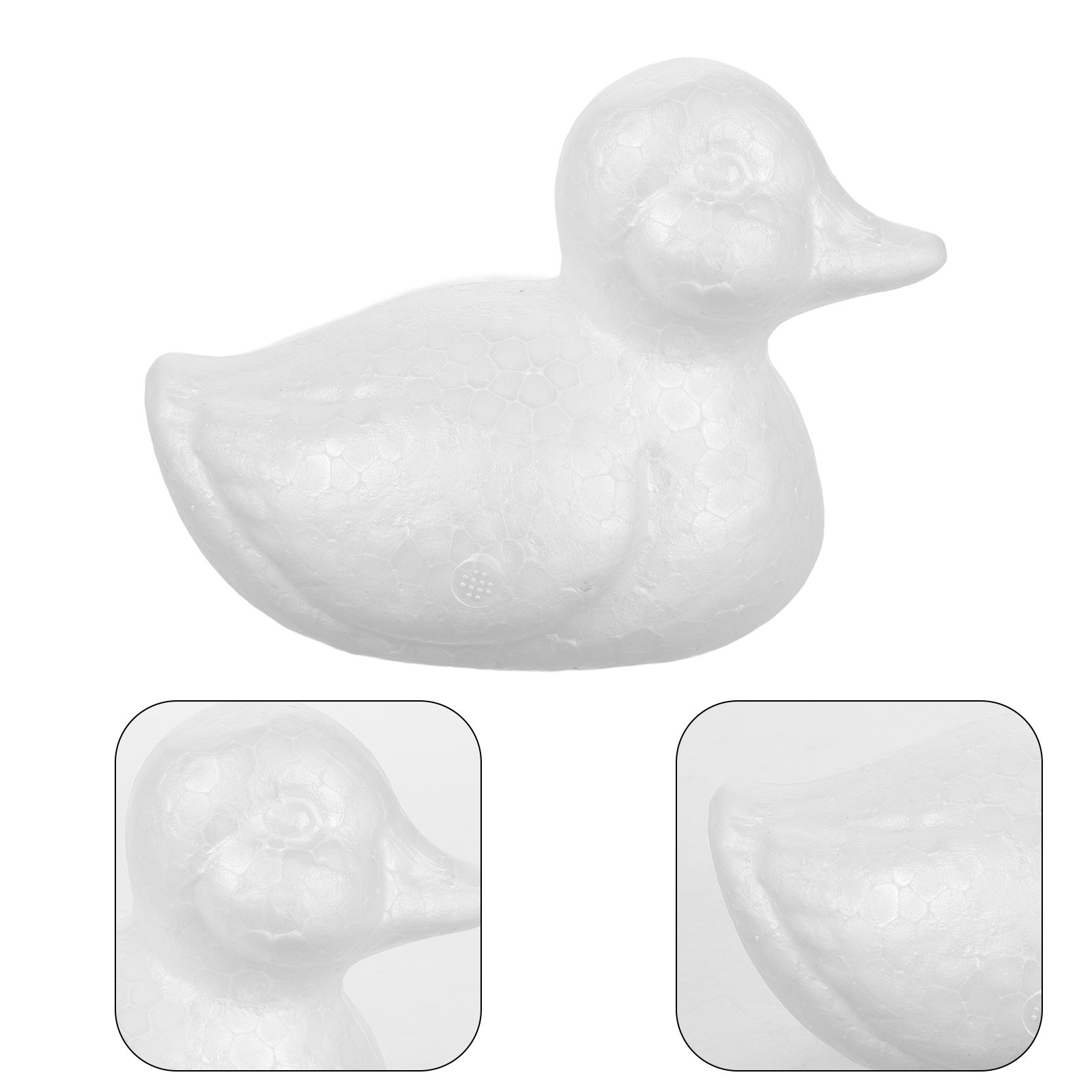 Art Craft Party - 5pcs Foam Duck Shapes White Polystyrene