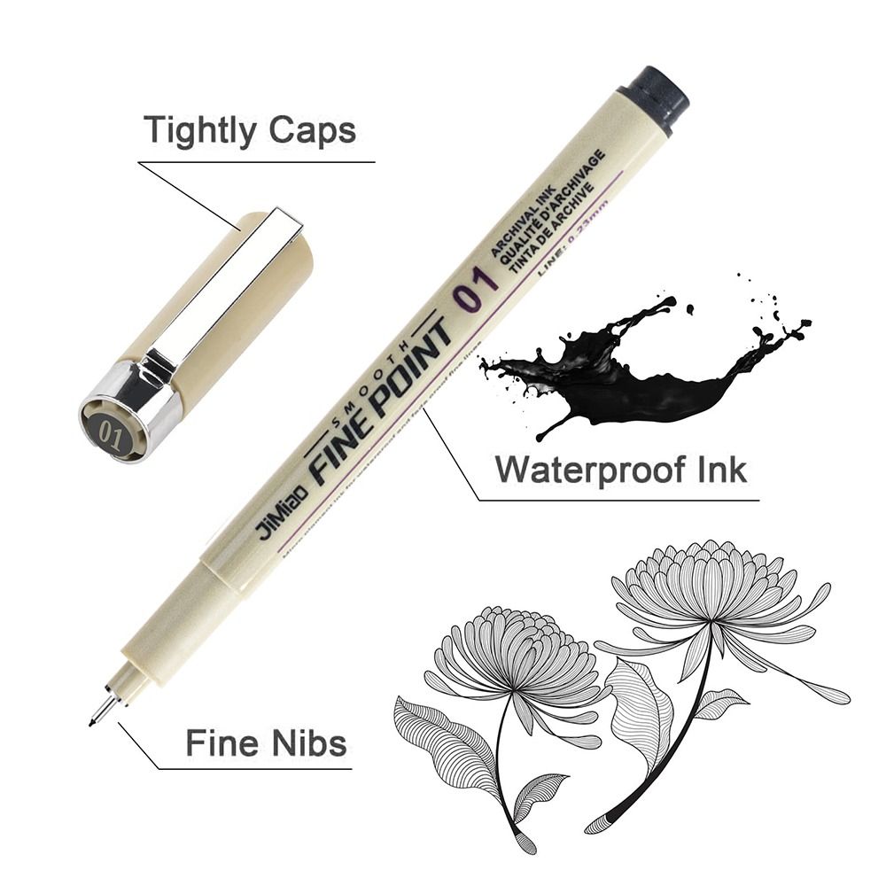 Illustration Marker Set - 1Pcs Micron Ink Marker Pen Hook