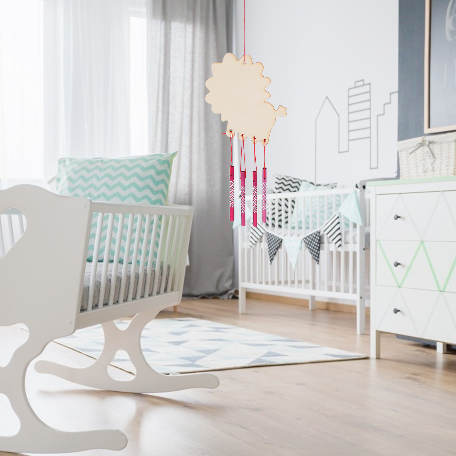 Dinosaur And Craft - 4Sets Creative DIY Blank Wood Wind