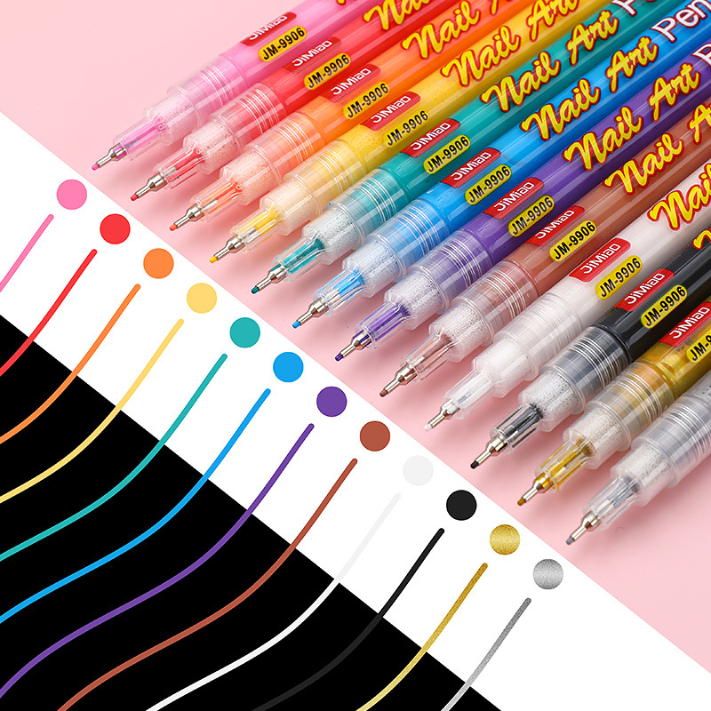Illustration Marker Set - 12 Colors Marker Nail Art Pen