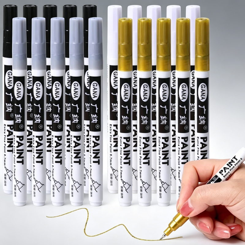 Illustration Marker Set - 1-20Pcs/set Oil Based White Black Permanent