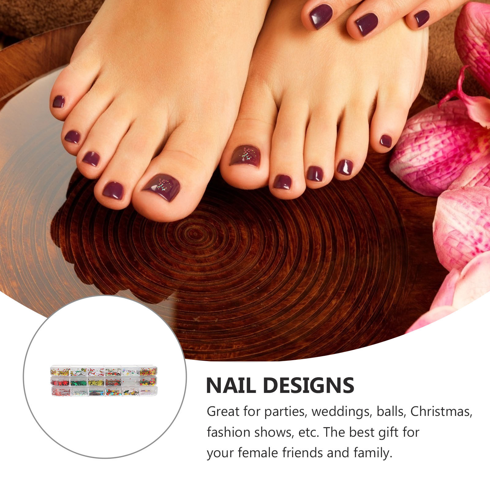 3 Boxes Christmas Nail Glitter - Art Craft Ideas For Christmas reseña y precio