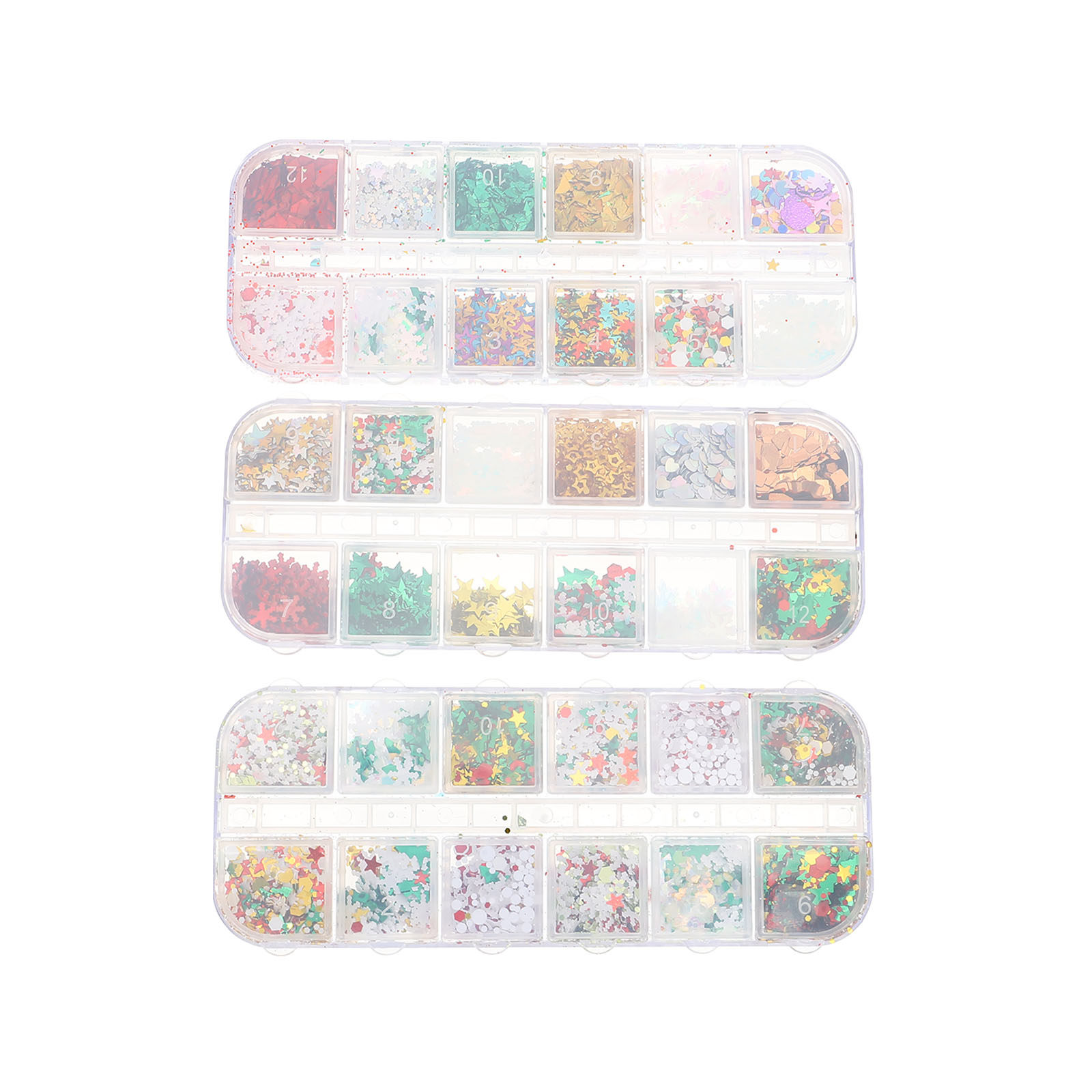3 Boxes Christmas Nail Glitter - Art Craft Ideas For Christmas reseña y precio