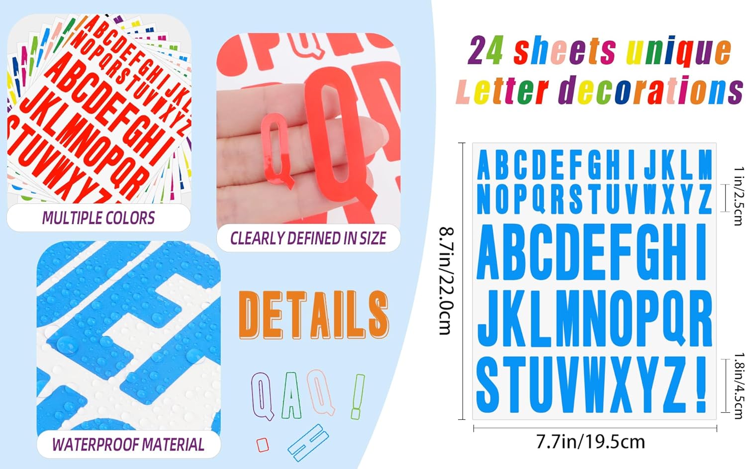 12 sheets 1 inch 2 inch Letter - Art And Craft Letter Z reseña y precio