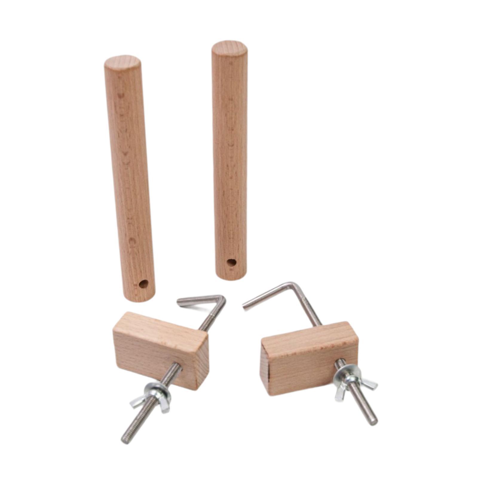 Wooden Warping Pegs Clamp Set  - Loom Weaving Frame reseña y precio