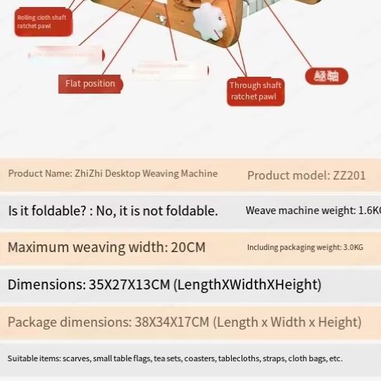 Jmz-ZZ201 household desktop lo - Loom Weaving Frame reseña y precio