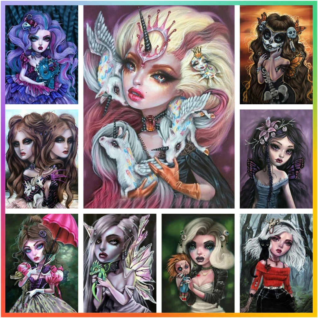 Cartoon Dark Girl Diamond Pain - Art Craft Disney reseña y precio