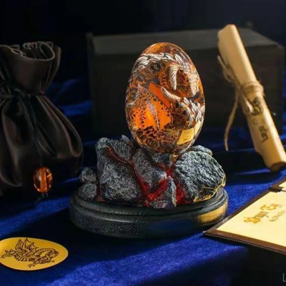 Lava Dragon Egg Statue With St - Dinosaur And Craft reseña y precio