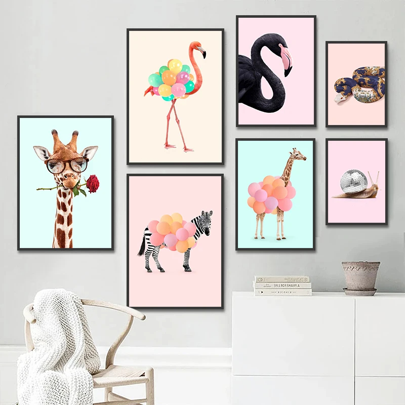 Funny Fashion Giraffe Zebra Fl - Art Craft Party reseña y precio