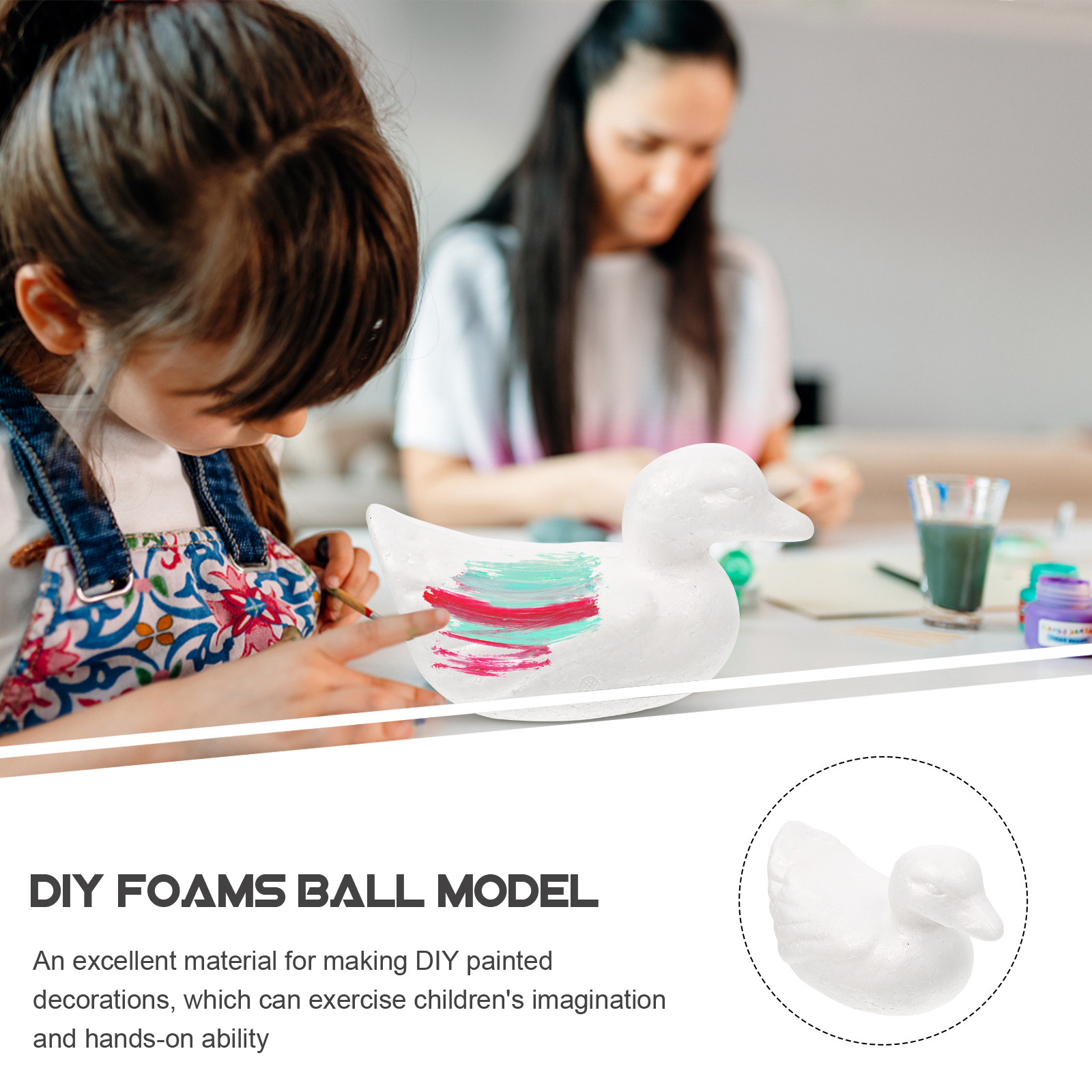 5Pcs Blank Duck Foam Balls Ani - Art Craft Duck reseña y precio