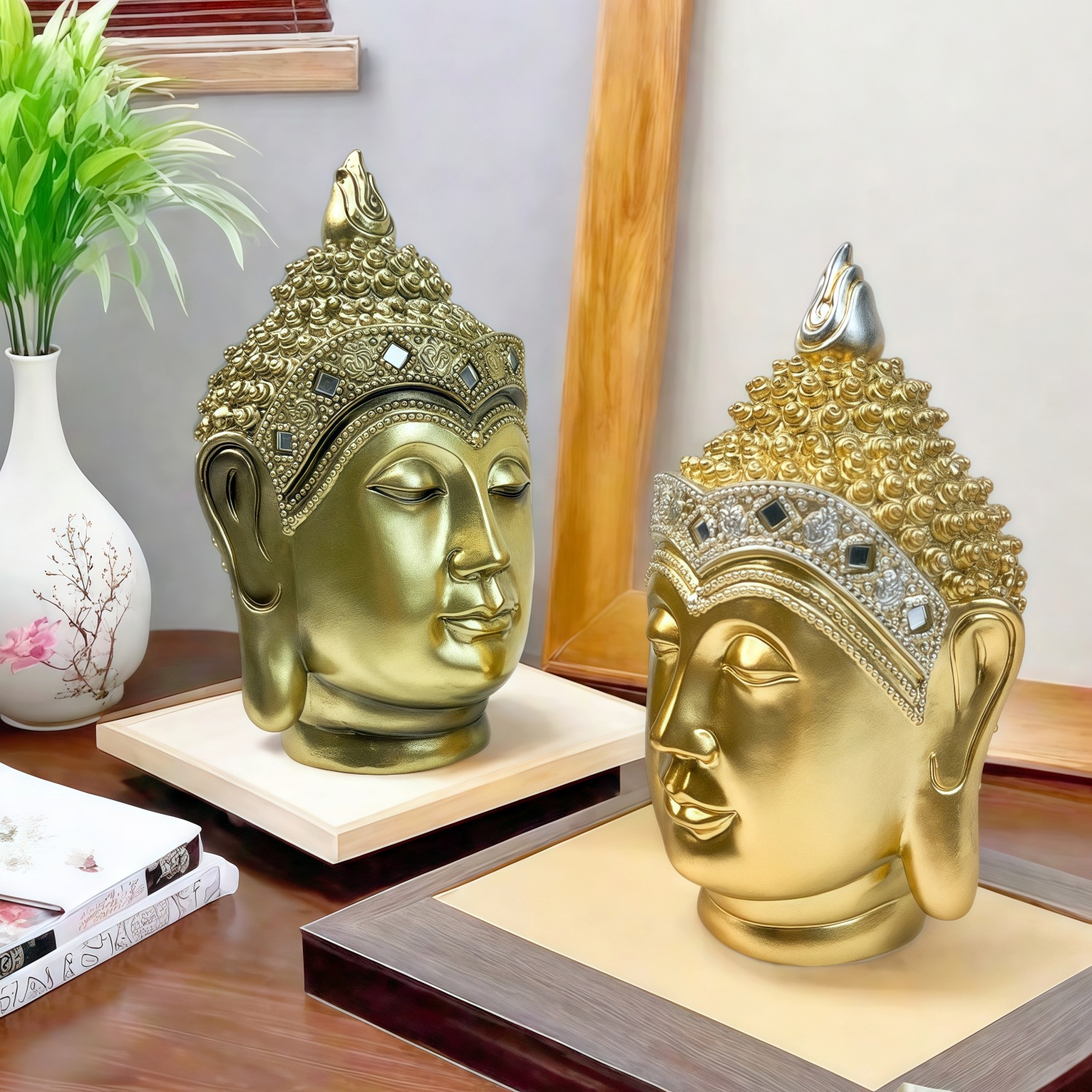 Sakyamuni Buddha Head Statue T - Art Craft India reseña y precio