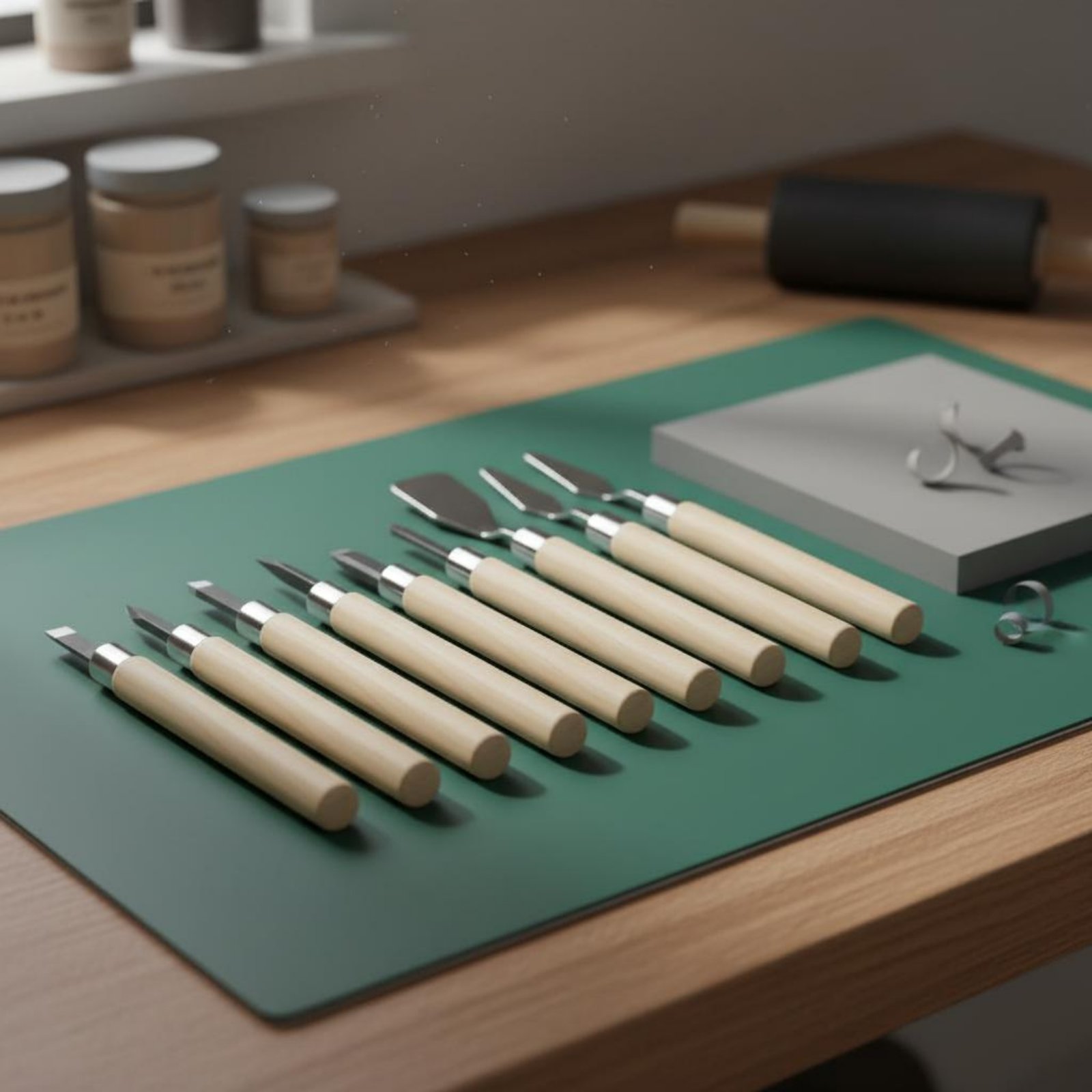9 Pieces Linoleum Carving Kit  - Linocut Carving Tool reseña y precio
