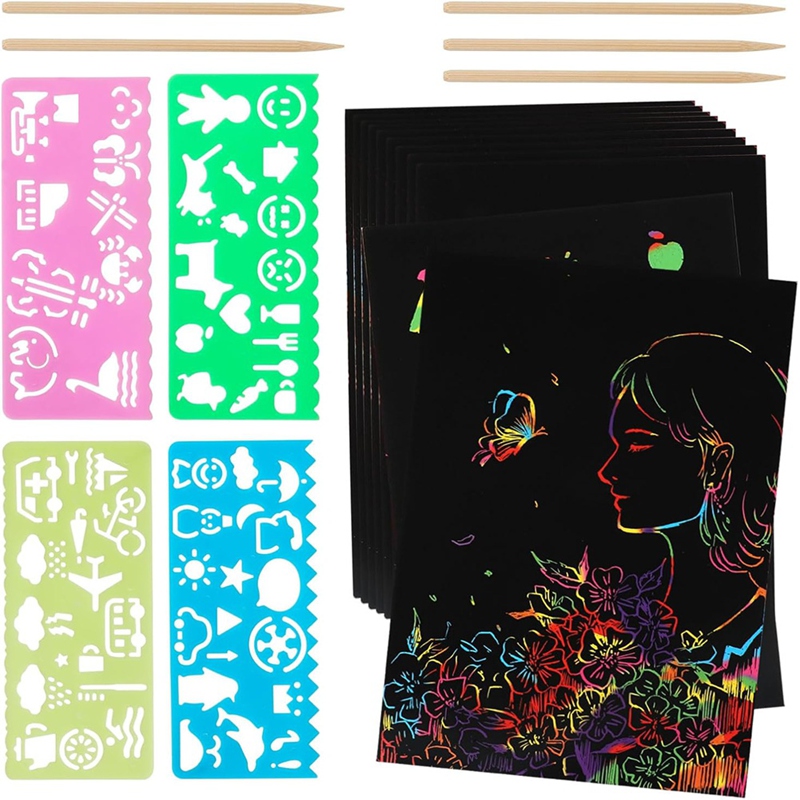 Scratch Paper Art Set, Black C - Art Craft Party reseña y precio