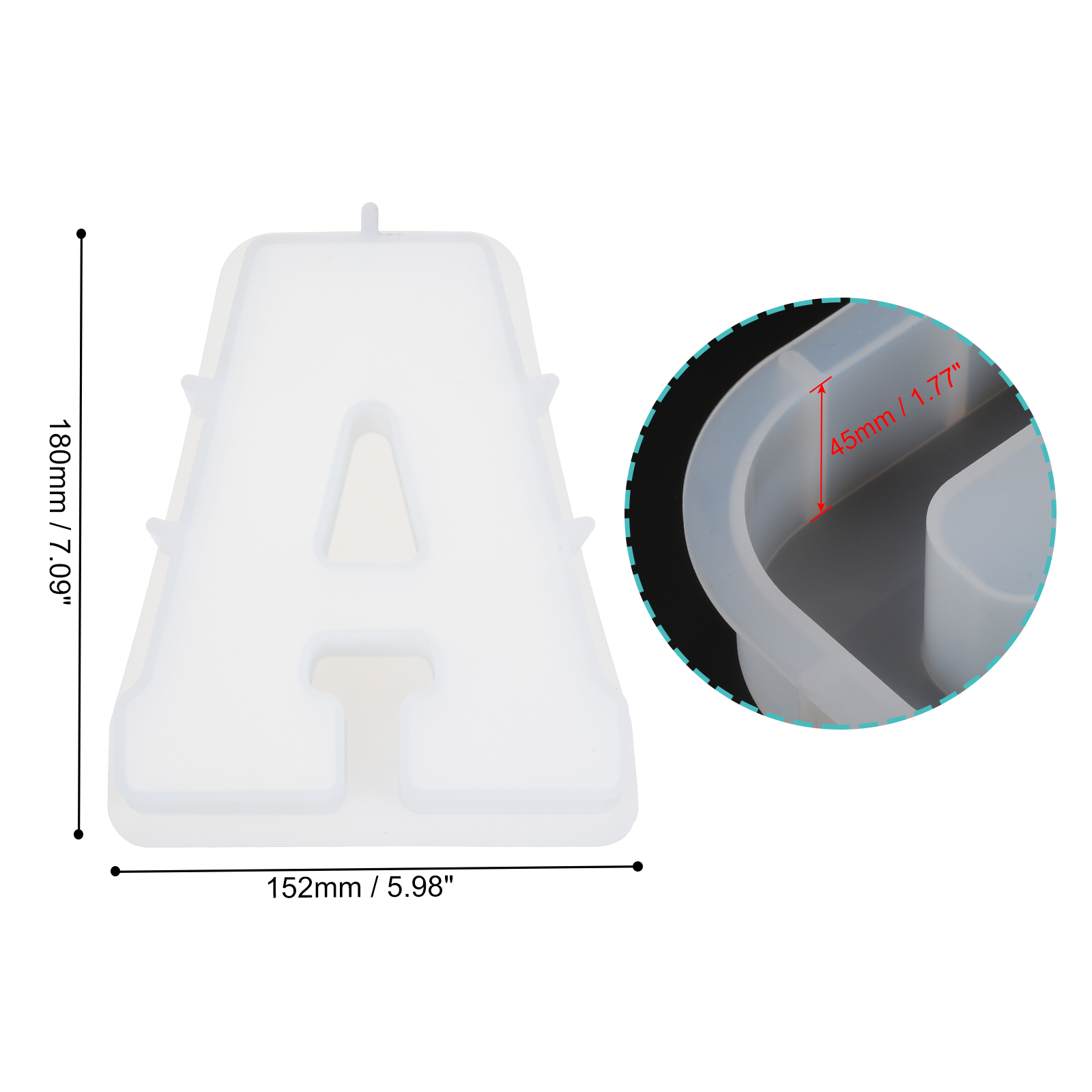 26Pcs Large Letter Resin Mold  - Art And Craft Letter Z reseña y precio