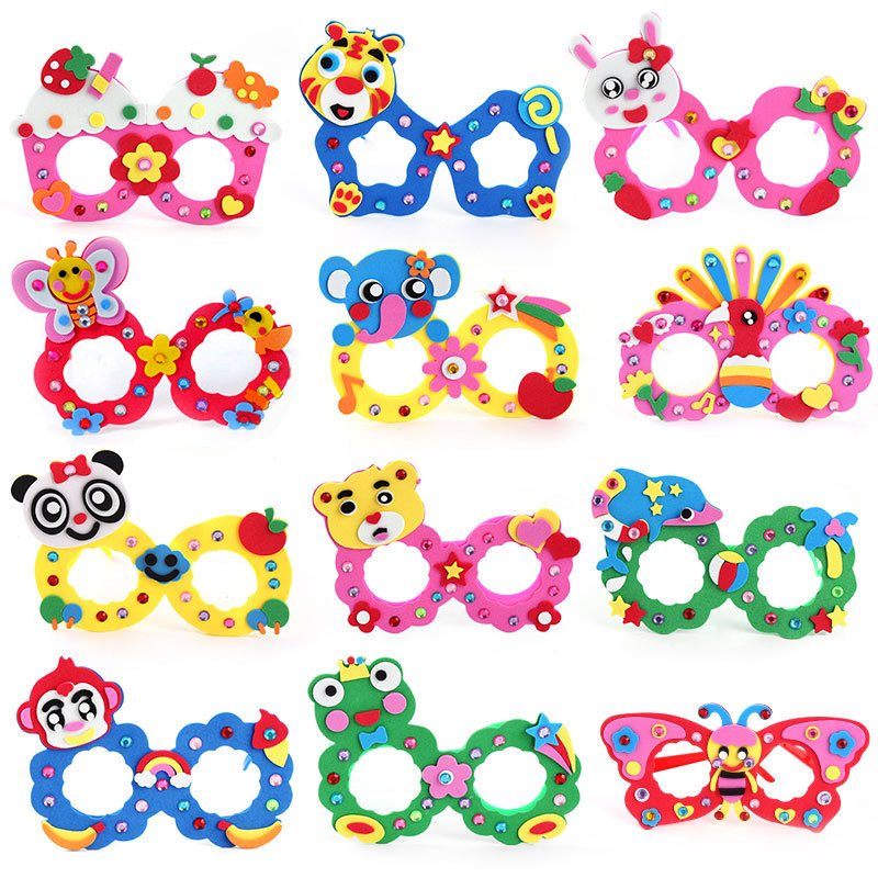 Kids DIY EVA Diamond Glasses F - Art Craft Glasses Frames reseña y precio