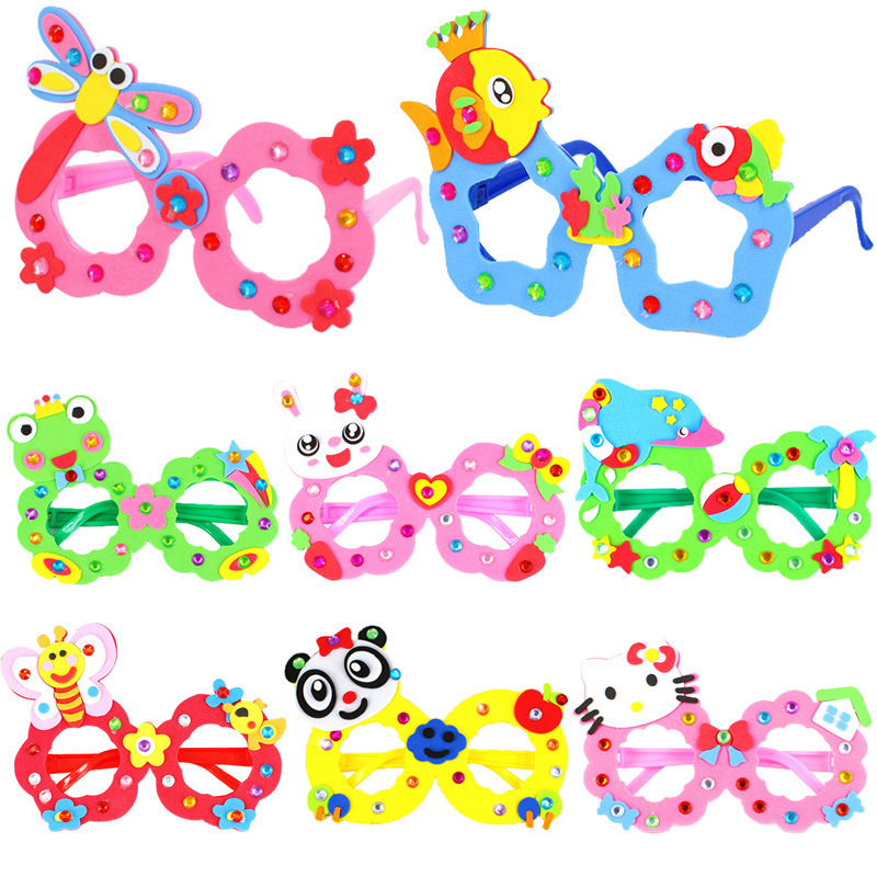 Kids DIY EVA Diamond Glasses F - Art Craft Glasses Frames reseña y precio