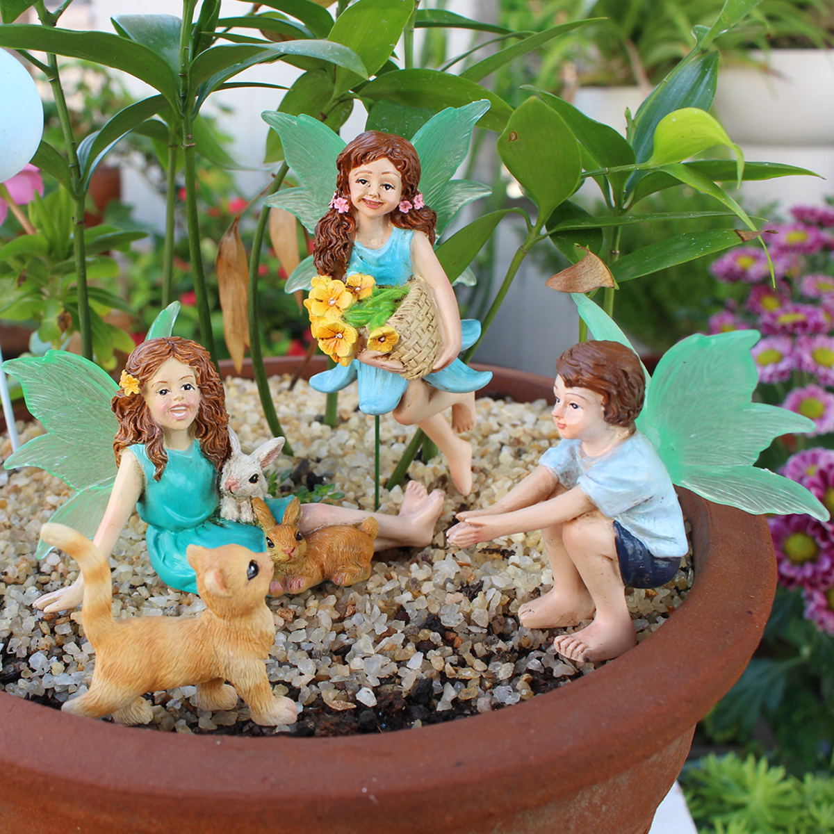 4pc Flower Fairy and Animal Pa - Art Craft Party reseña y precio