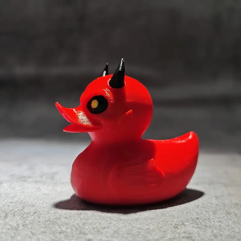 3D Printed Devil Duck Statue D - Art Craft Duck reseña y precio