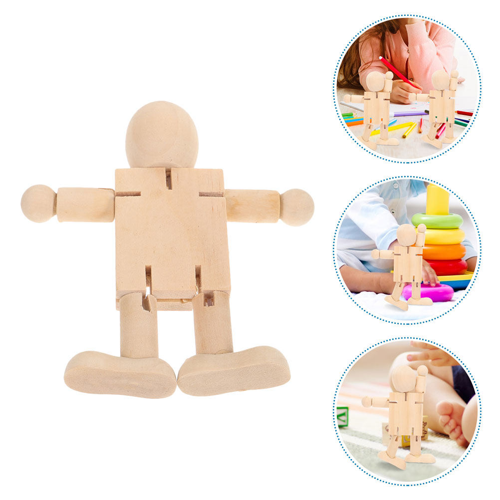 6Pcs Paintable Wooden Robot Fi - Art Craft Robot reseña y precio