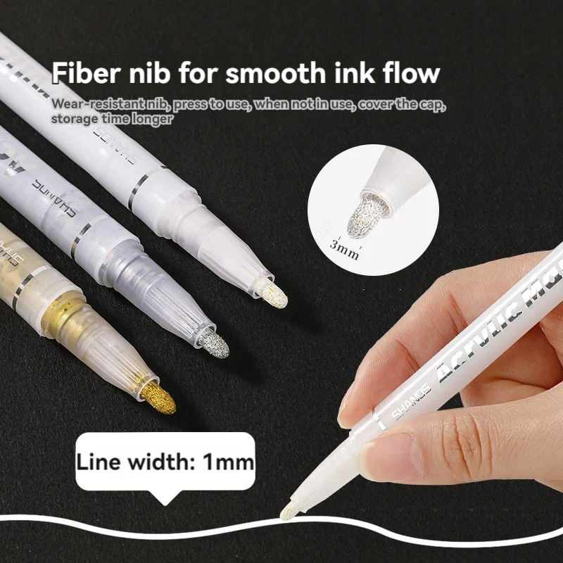1/3Pcs/Set High-gloss Acrylic  - Illustration Marker Set reseña y precio