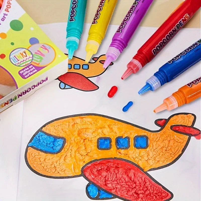 6pcs Puffy Popcorn Art Pens, 3 - Art Craft Activity reseña y precio