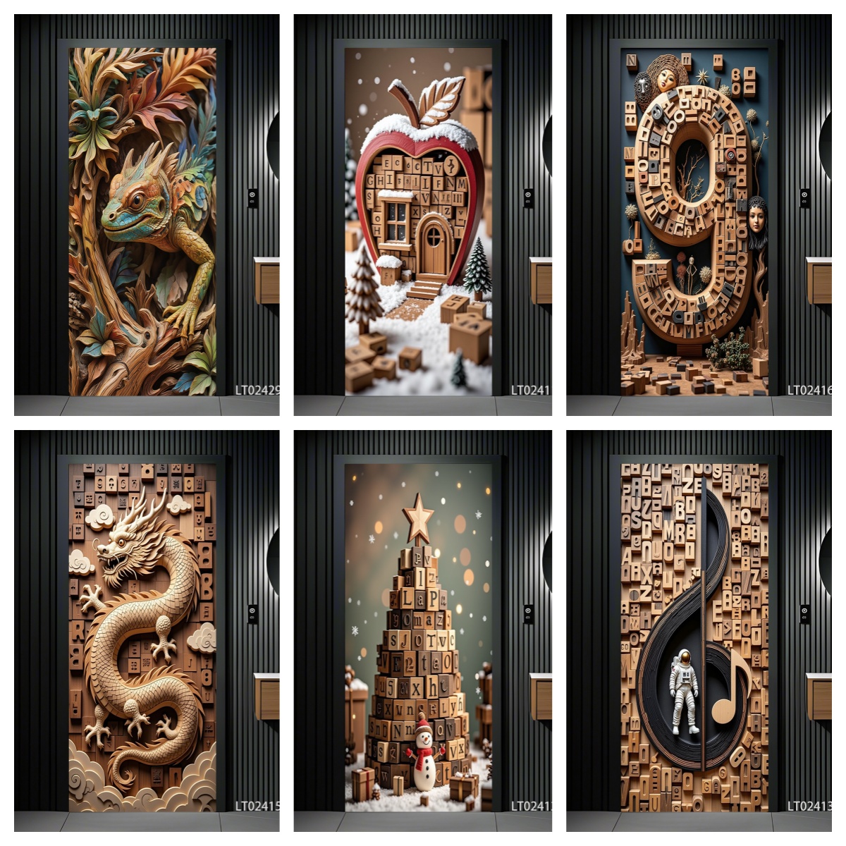 3D Animal Relief Door Stickers - Art Craft Door reseña y precio