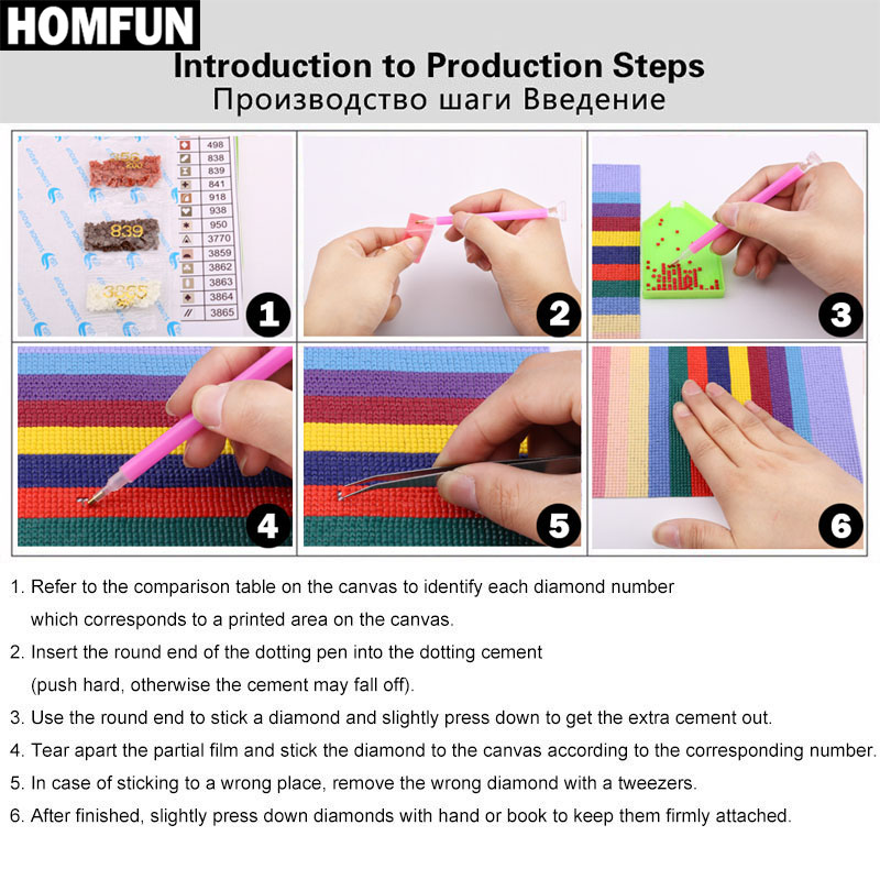 HOMFUN Full Square/Round Drill - Art Craft Duck reseña y precio