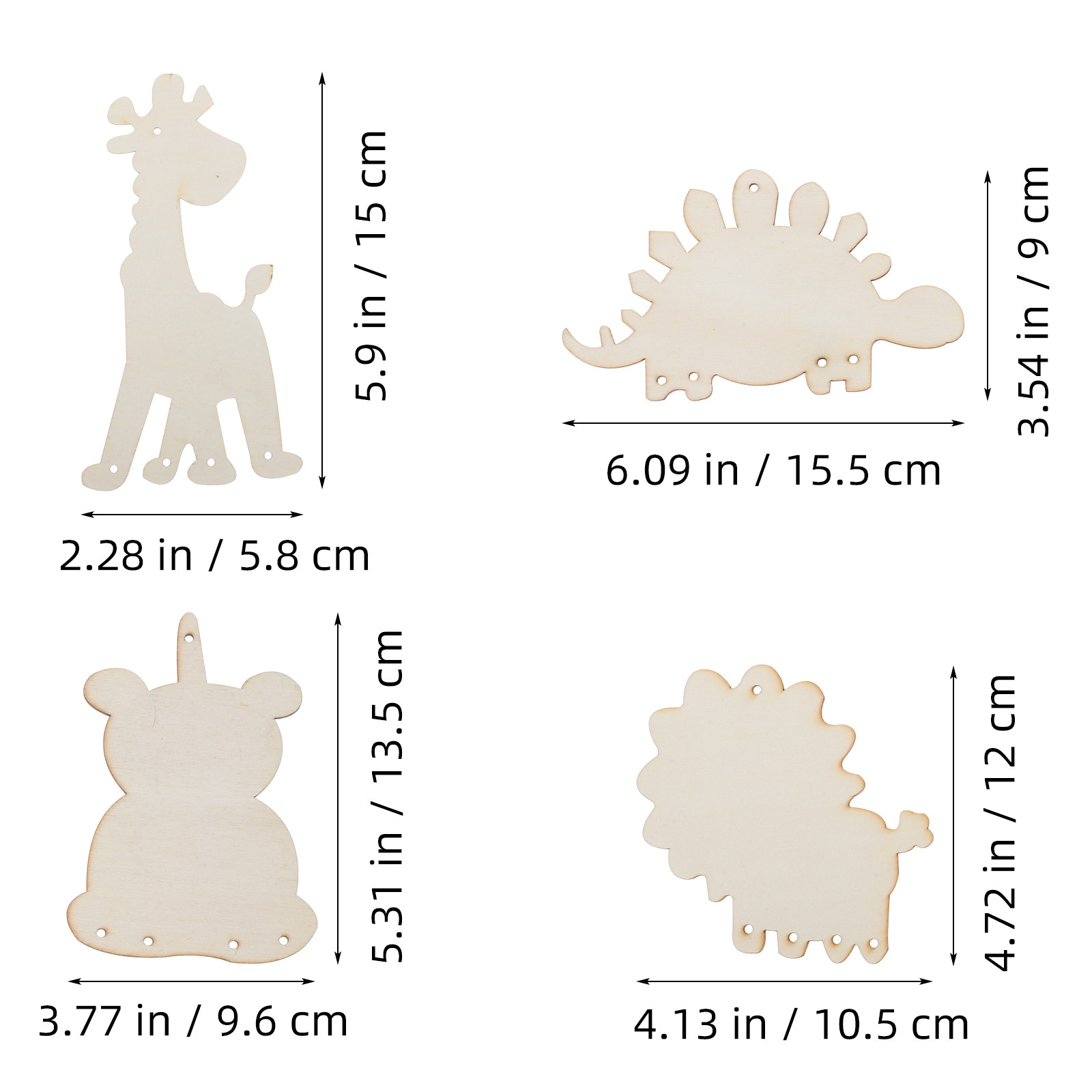 4Sets Creative DIY Blank Wood  - Dinosaur And Craft reseña y precio