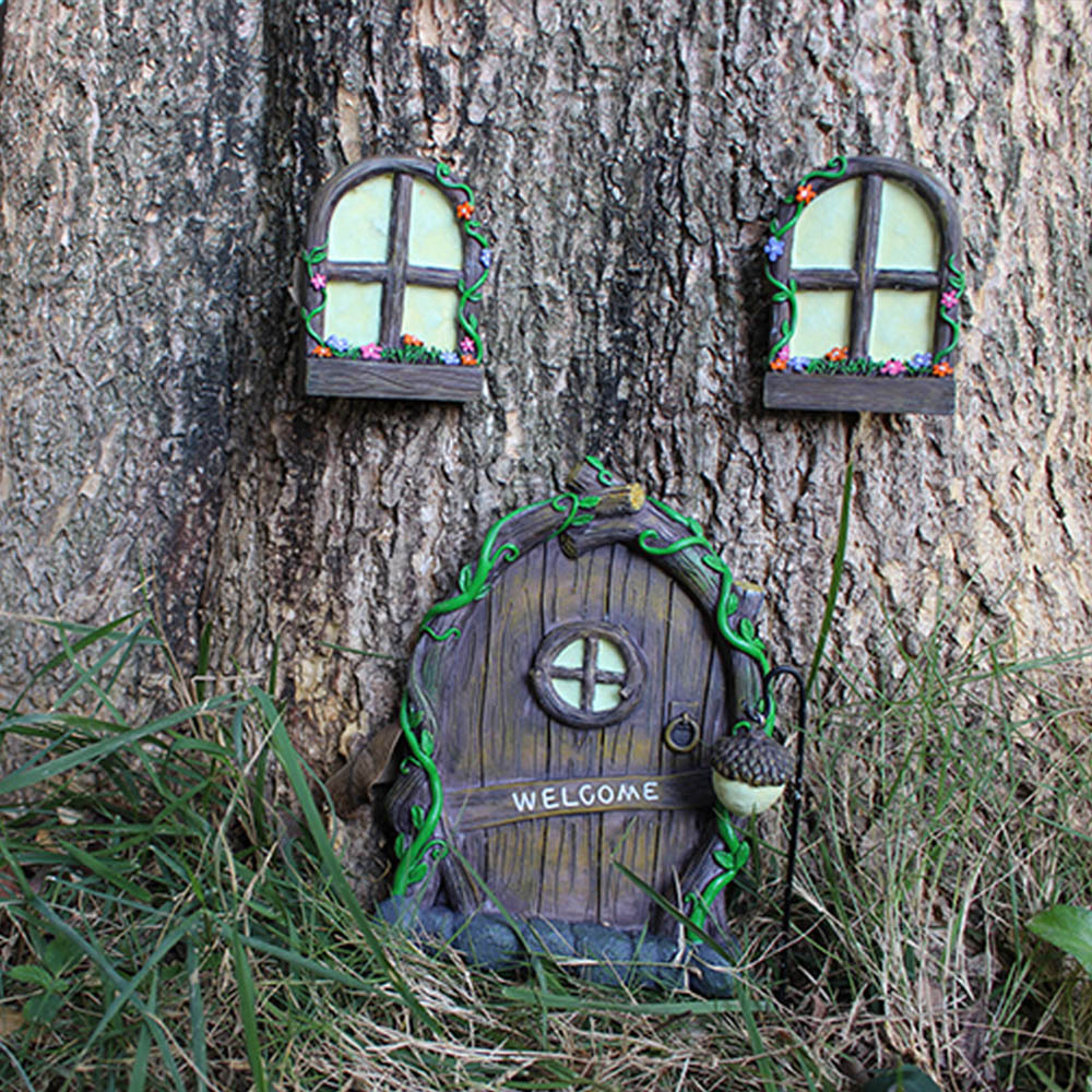 3pcs Tree Sculpture Garden Gno - Art Craft Door reseña y precio