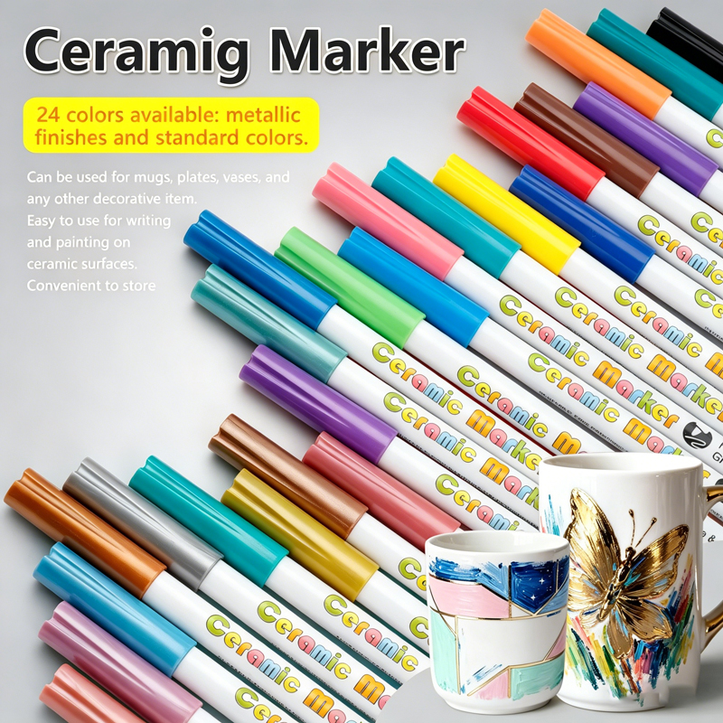 12/24 Colors Ceramic Acrylic M - Illustration Marker Set reseña y precio