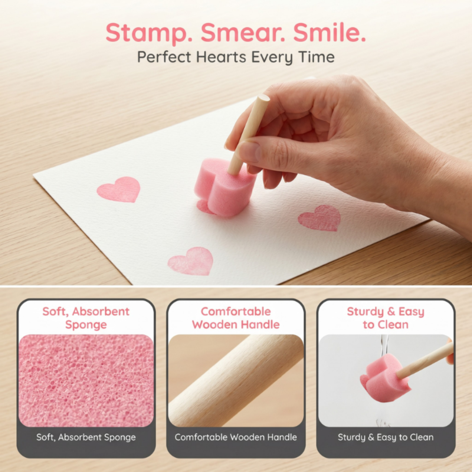 5/10pcs Heart Shape Sponge Lov - Art Craft Love reseña y precio