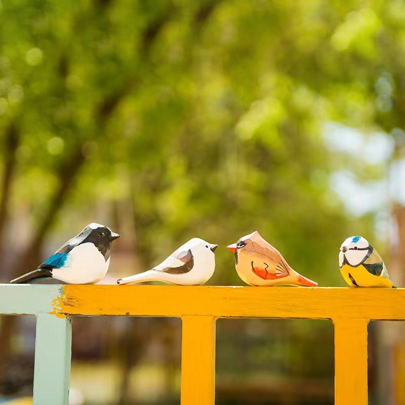 Hand Carved Wooden Bird Figuri - Art Craft Ideas For Christmas reseña y precio