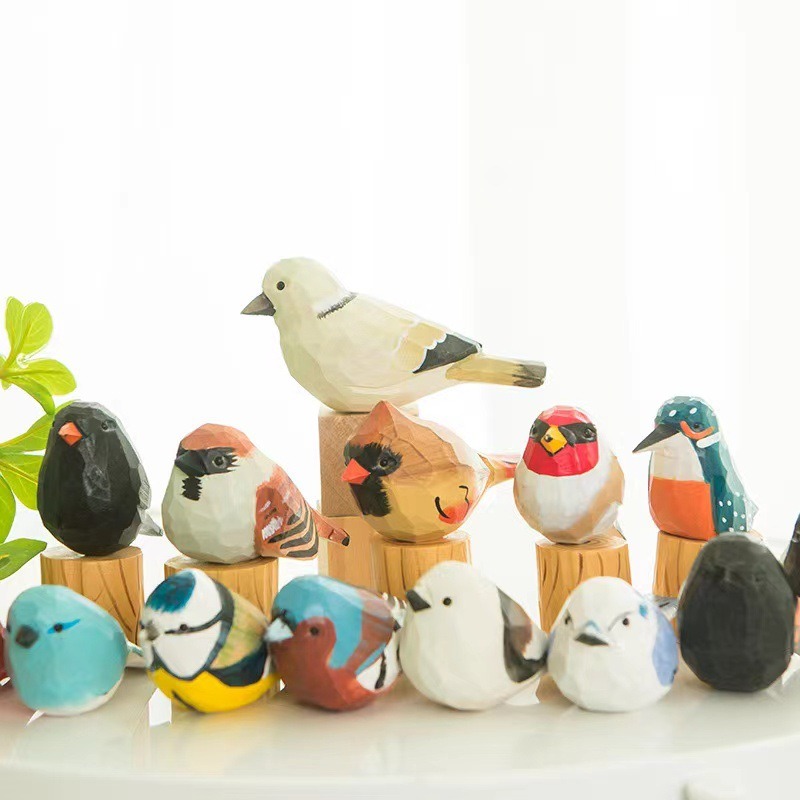 Hand Carved Wooden Bird Figuri - Art Craft Ideas For Christmas reseña y precio