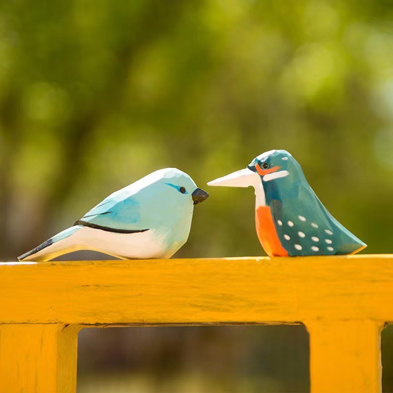 Hand Carved Wooden Bird Figuri - Art Craft Ideas For Christmas reseña y precio