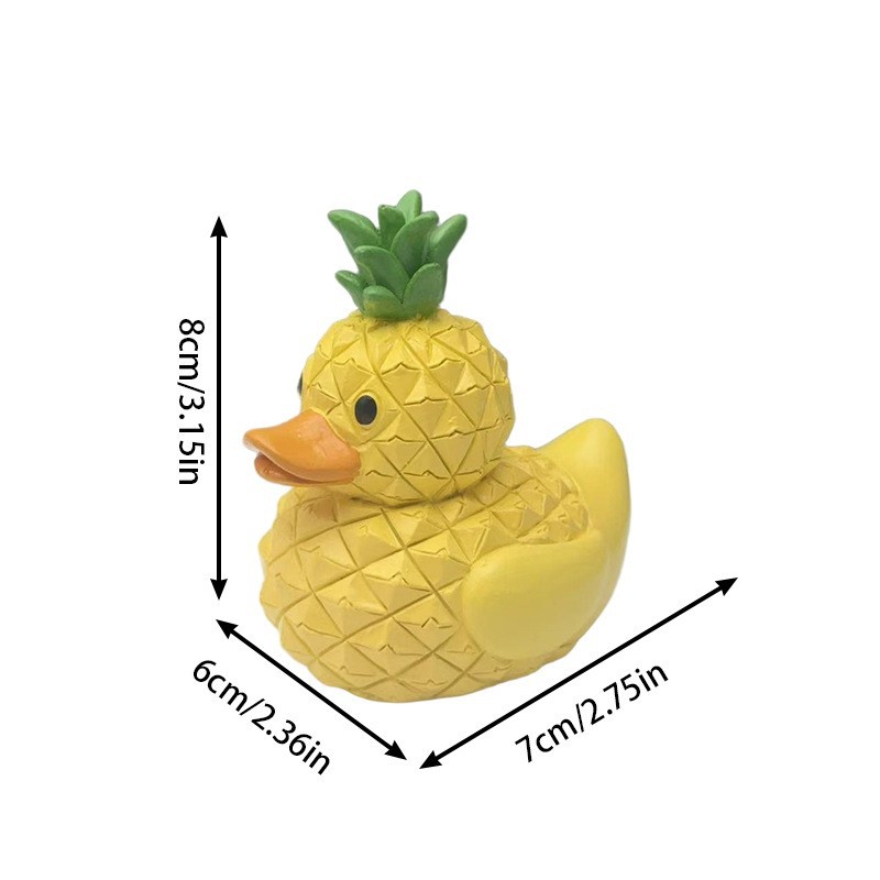Pineapple Duck Resin Figurine, - Art Craft Duck reseña y precio