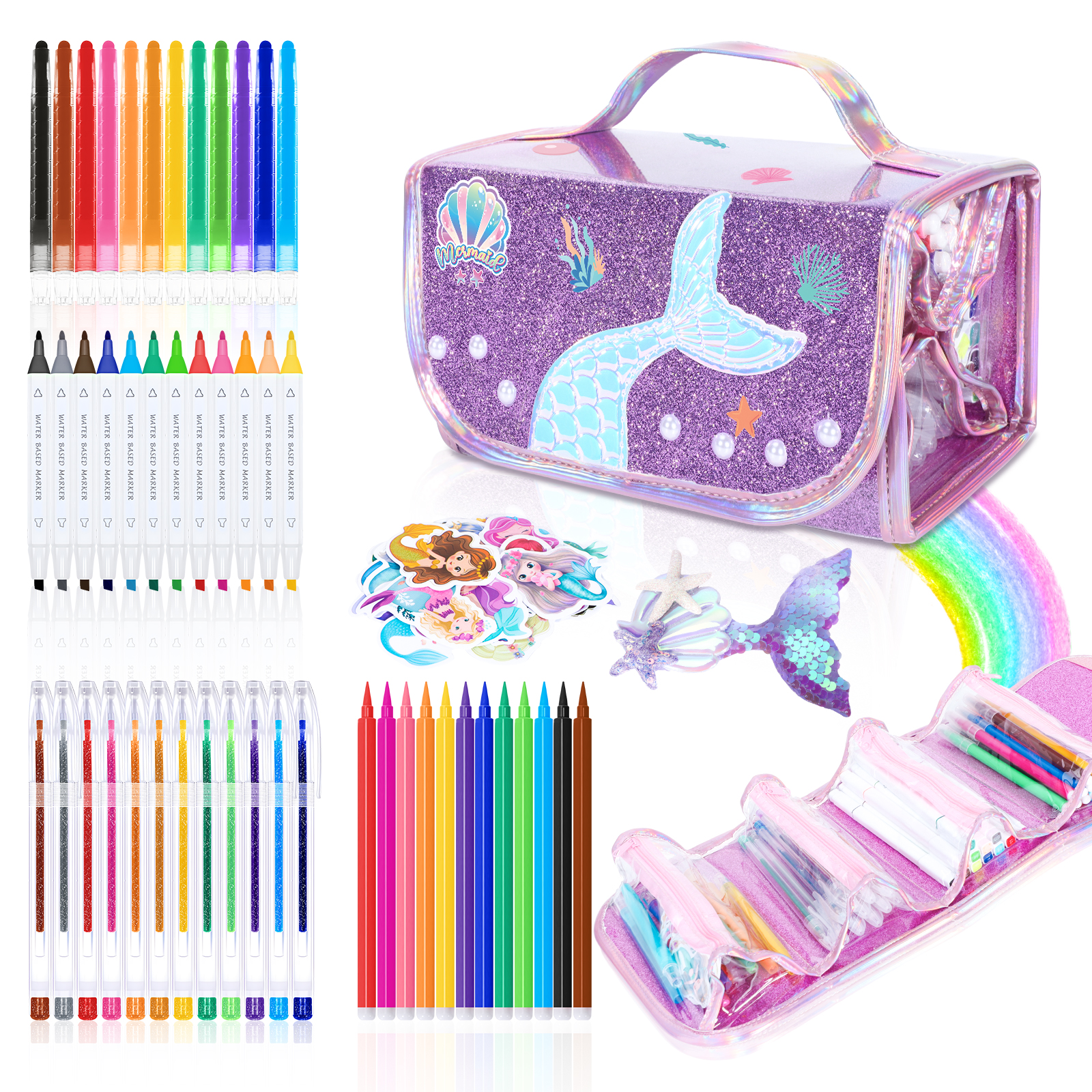 Mermaid Drawing Kit For Kids W - Illustration Marker Set reseña y precio