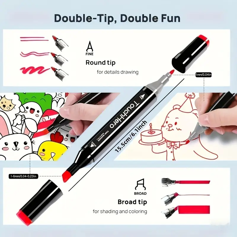 24-120 Colors Double Headed Oi - Illustration Marker Set reseña y precio