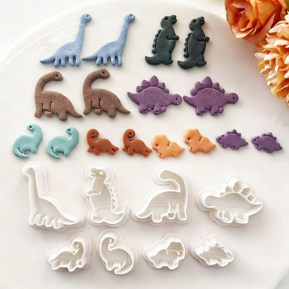 8pcs Cute Dinosaur Clay Cutter - Dinosaur And Craft reseña y precio