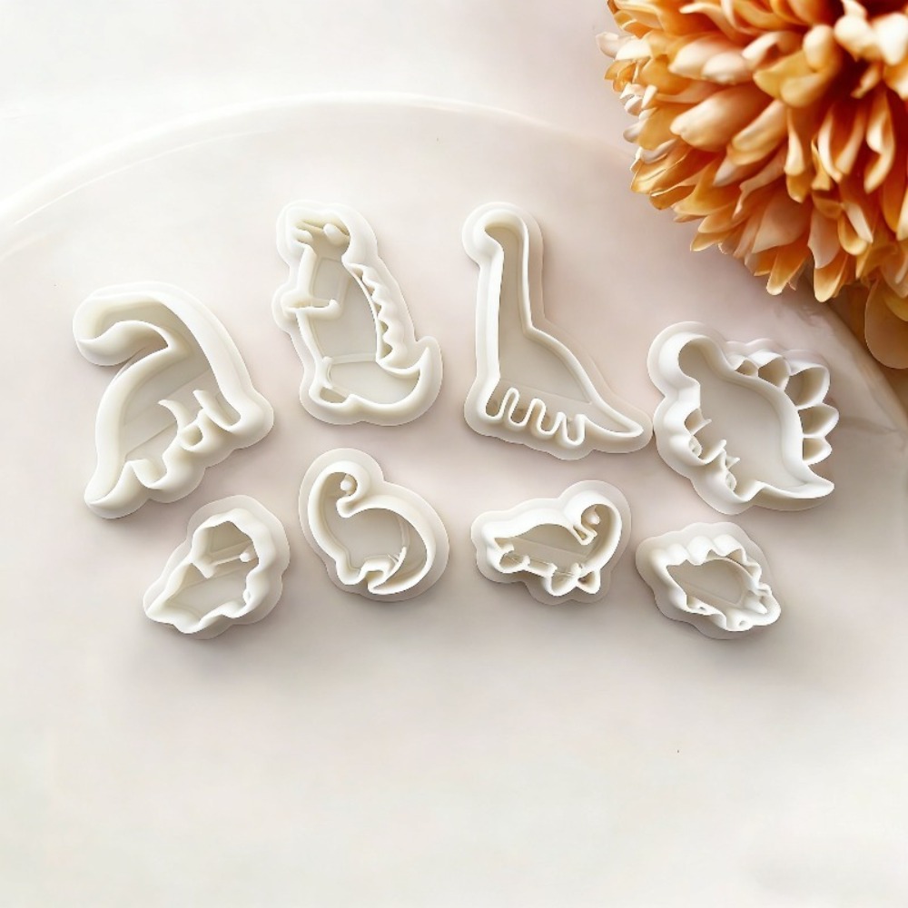 8pcs Cute Dinosaur Clay Cutter - Dinosaur And Craft reseña y precio