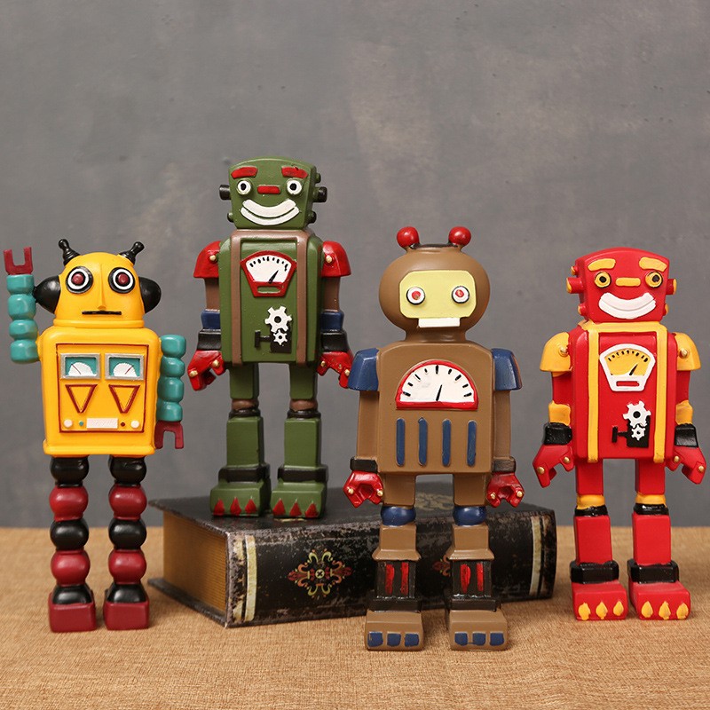 Cartoon Robot Statue Ornaments - Art Craft Robot reseña y precio