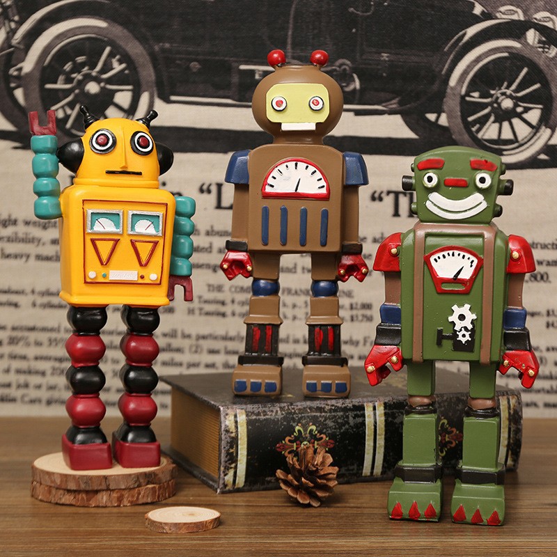 Cartoon Robot Statue Ornaments - Art Craft Robot reseña y precio