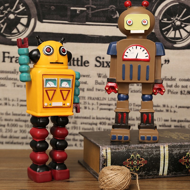 Cartoon Robot Statue Ornaments - Art Craft Robot reseña y precio