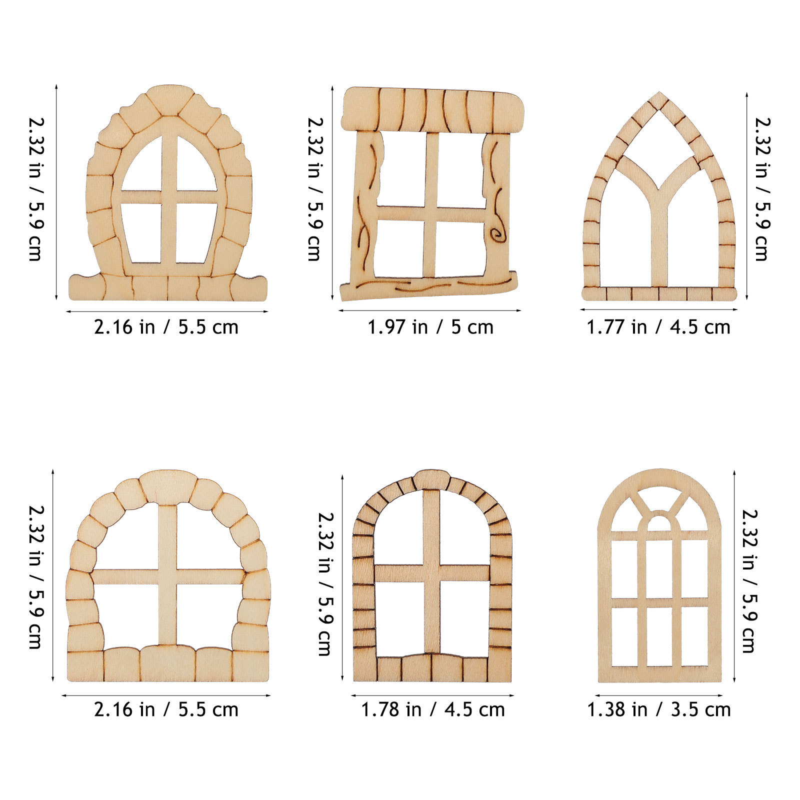 25pcs Miniature Wooden Door Wi - Art Craft Door reseña y precio