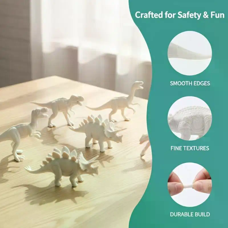 Dinosaur White Embryo Toy Set  - Dinosaur And Craft reseña y precio