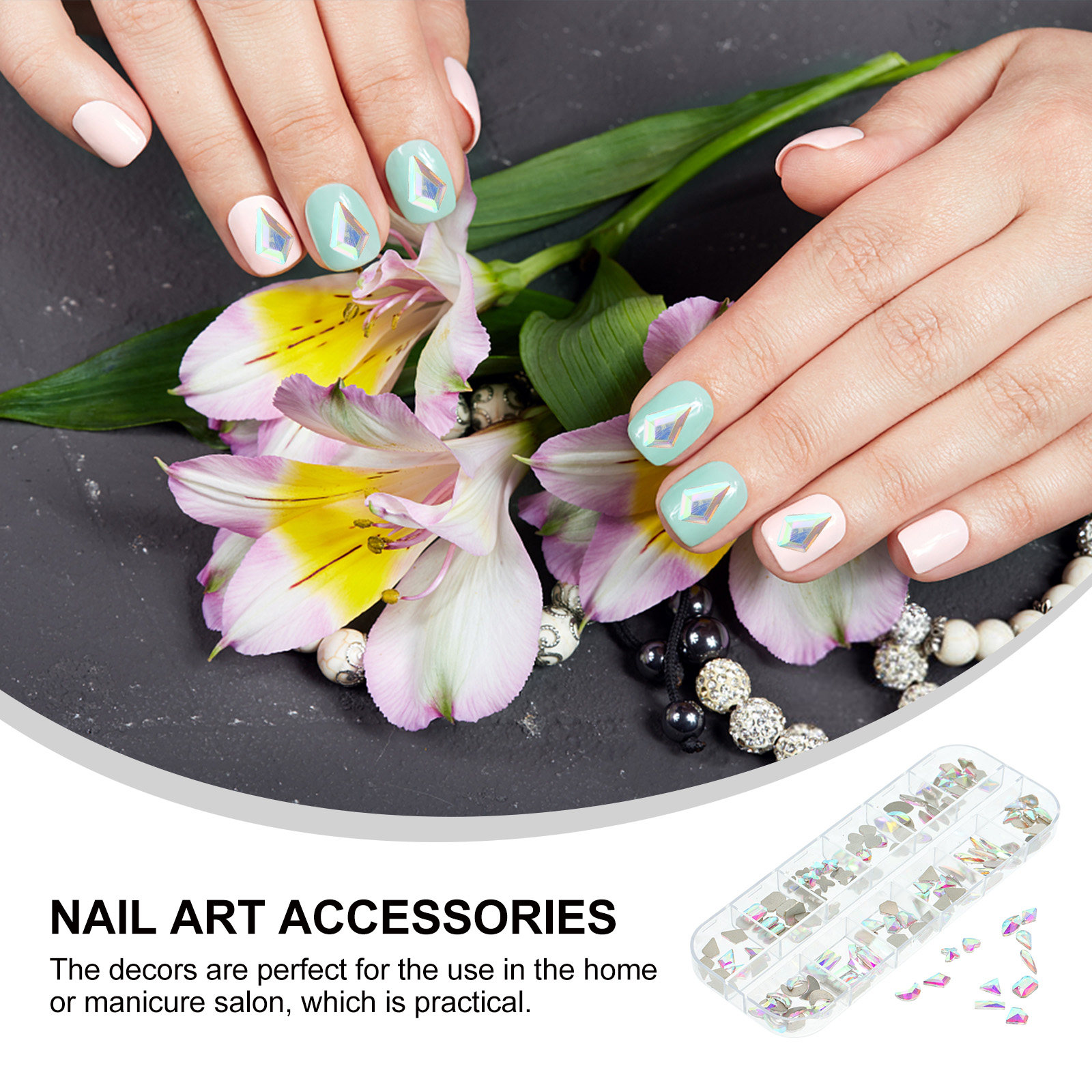 Premium Glass Nail Charms Flat - Art Craft Glasses Frames reseña y precio