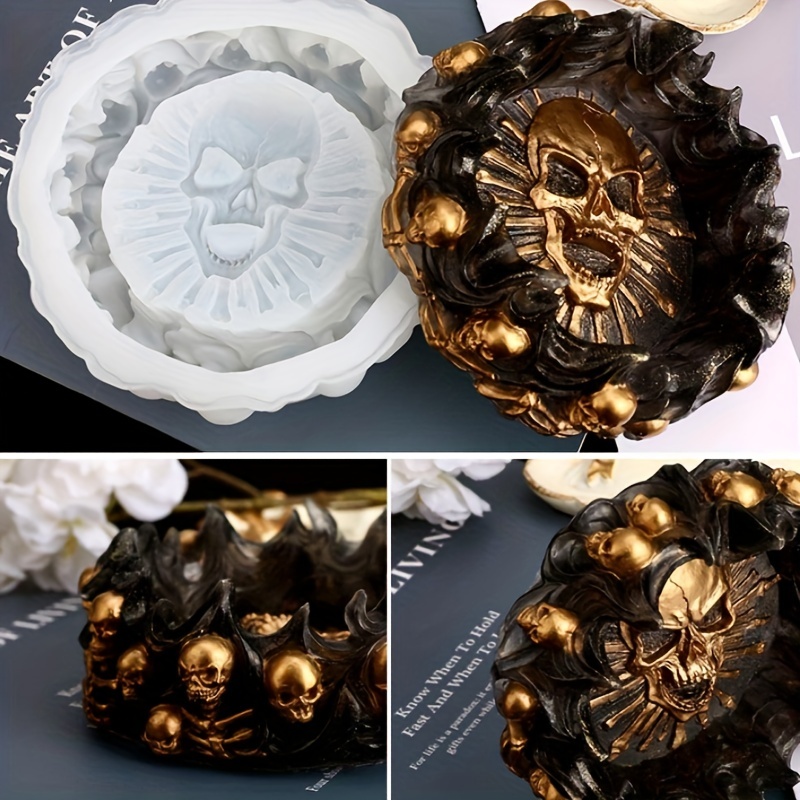 Ashtray mold, skull DIY craft  - Art Craft Party reseña y precio