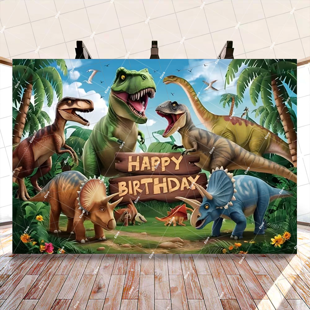 Dinosaur Jungle Backdrop Child - Art Craft Dinosaur reseña y precio
